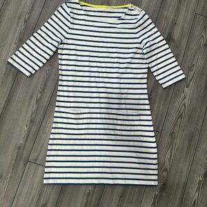 Boden Blue and White Striped Dress